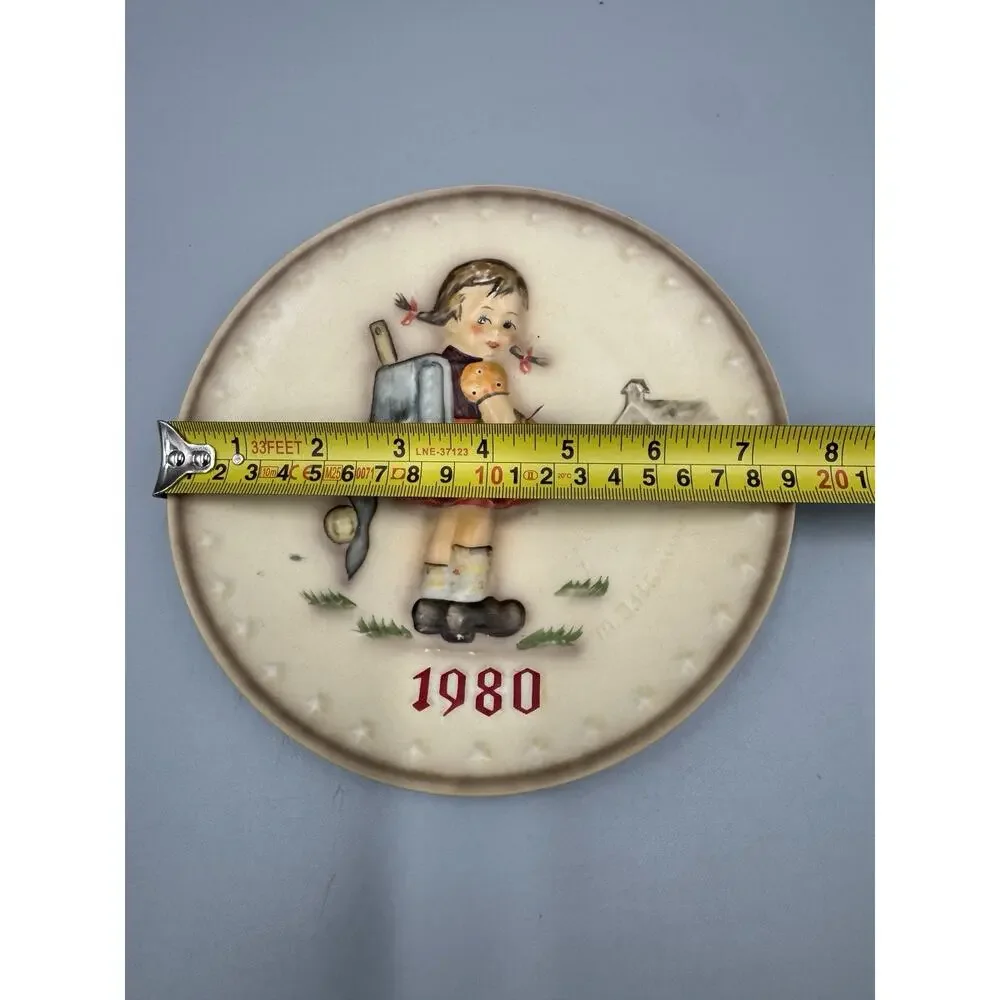 Vintage 1980 Hummel Annual Plate School Girl West Germany No Box READ DETAILS